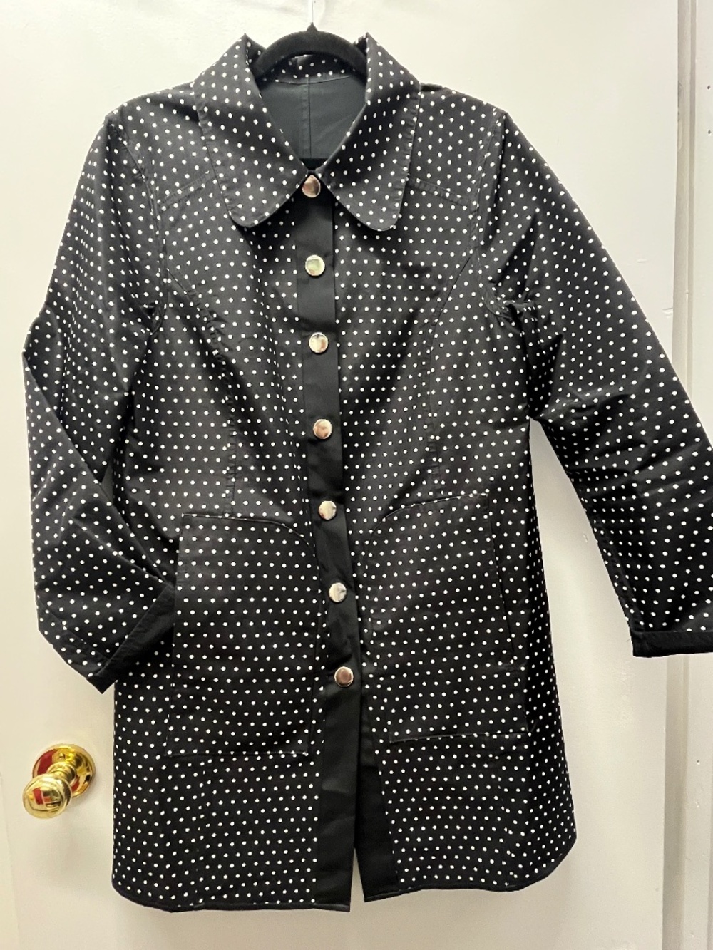 SPANNER Reversible Black Polka Dot Rain Coat